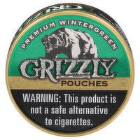 Grizzly Snuff, Premium Wintergreen, Pouches - 0.84 Ounce 