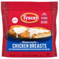 Tyson Homestyle Frozen Chicken Breasts with Gravy Mix, 22.75 oz Bag