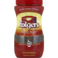 Folgers Coffee, Instant Crystals, Classic Roast  - 12 Ounce 