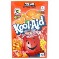 Kool-Aid Drink Mix, Caffeine Free, Unsweetened, Orange - 0.15 Ounce 