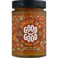 Good Good Jam, No Added Sugar, Apricot - 12 Ounce 