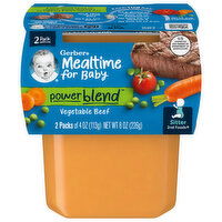 Gerber Vegetable Beef, Powerblend, Sitter 2nd Foods, 2 Pack