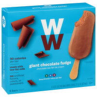 WW Ice Cream Bars, Chocolate Fudge, Giant - 6 Each 