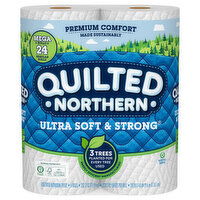 Quilted Northern Bathroom Tissue, Unscented, Mega Rolls, 2-Ply - 6 Each 