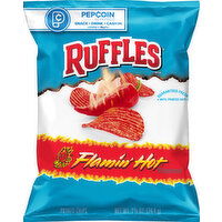 Ruffles Potato Chips, Flamin' Hot Flavored - 2.63 Ounce 