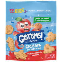 Gerber Cookies, Ocean World, for Kids 3+, Pumpkin, Apple & Cinnamon - 5 Ounce
