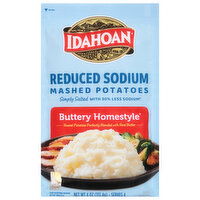 Idahoan Mashed Potatoes, Reduced Sodium, Buttery Homestyle - 4 Ounce 