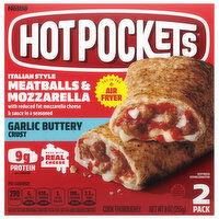 Hot Pockets Sandwiches, Garlic Buttery Crust, Italian Style Meatballs & Mozzarella, 2 Pack - 2 Each 