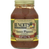 Benoit's Sauce Piquant, Spicy - 32 Ounce 