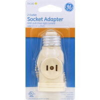 GE Socket Adapter, 2 Outlet - 1 Each 