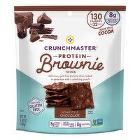 Crunchmaster Brownie Thins, Protein, Homestyle Chocolate - 3.54 Ounce 