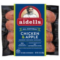 Aidells Chicken Sausage, Chicken & Apple, Smoked - 12 Ounce 