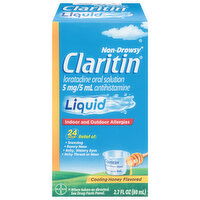 Claritin Indoor and Outdoor Allergies, Cooling Honey Flavored, Liquid, Non-Drowsy - 2.7 Fluid ounce 