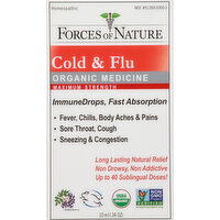 Forces of Nature Cold & Flu Drops, Maximum Strength, Elder Berry, Immune Drops