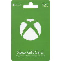 Microsoft Gift Card, Xbox, $ 25 - 1 Each 