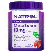 Natrol Melatonin, Sleep, 10 mg, Gummies, Strawberry