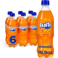 Fanta  Orange Soda Fruit Flavored Soft Drink - 6 Each 