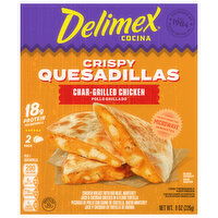 Delimex Quesadillas, Char-Grilled Chicken, Crispy, 2 Pack - 2 Each 