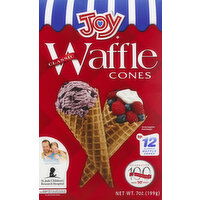 Joy Waffle Cones, Classic - 12 Each 