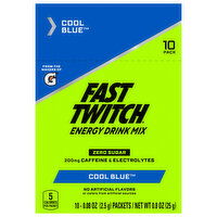 Fast Twitch Energy Drink, Zero Sugar, Cool Blue, 10 Pack - 10 Each 