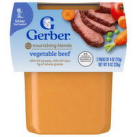 Gerber Vegetable Beef, Nourishing Blends, Sitter 2nd Foods, 2 Packs - 2 Each 