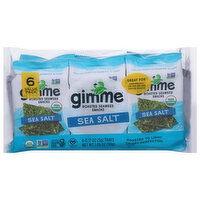 gimMe Seaweed Snacks, Roasted, Sea Salt, 6 Value Pack - 6 Each 