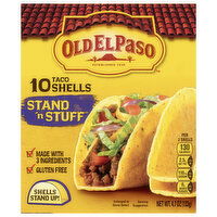 Old El Paso Taco Shells, Stand 'n Stuff - 10 Each 