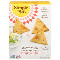 Simple Mills Pita Crackers, Veggie Flour, Himalayan Salt - 4.25 Ounce 