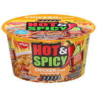 Nissin Ramen Noodle Soup, Hot & Spicy, Chicken