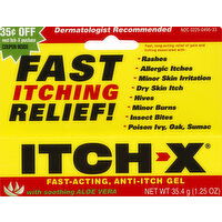 Itch-X Anti-Itch Gel, with Soothing Aloe Vera - 1.25 Ounce 