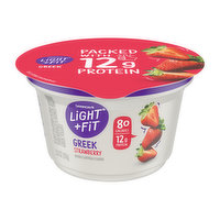 Dannon Light + Fit - Yogurt, Nonfat, Strawberry, Greek - 5.3 Ounce 