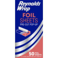 Reynolds Kitchens Foil Sheets, Pre-Cut Pop Up, 14 In x 10.25 In - 50 Each 