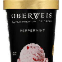 Oberweis Ice Cream, Super Premium, Peppermint - 1 Pint 