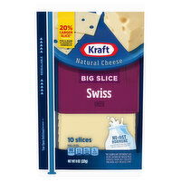 Kraft Cheese, Natural, Swiss, Big Slice - 10 Each 