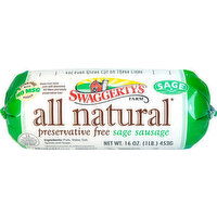 Swaggerty's Farm Sausage, Preservative Free, All Natural, Sage - 16 Ounce 