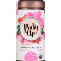 Pinky Up Herbal Tea with Flowers, Hibiscus Rosehip. Loose Leaf - 3.2 Ounce 