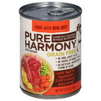 Pure Harmony Dog Food, Grain Free, with Beef & Vegetables Cuts in Gravy, Super Premium - 13.2 Ounce 