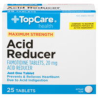 TopCare Acid Reducer, Maximum Strength, 20 mg, Tablets - 25 Each 