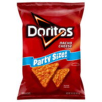 Doritos Tortilla Chips, Nacho Cheese Flavored, Party Size