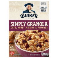 Quaker Simply Granola, Oats, Honey, Raisins & Almonds - 24.1 Ounce 