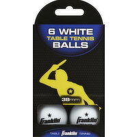 Franklin Table Tennis Balls, White, 38 Millimeters - 6 Each 