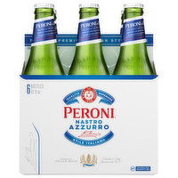 Peroni Nastro Azzurro Beer, Lager, Italian Style - 6 Each 