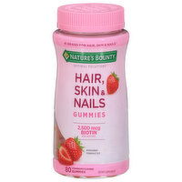 Nature's Bounty Hair, Skin & Nails, 2,500 mcg, Gummies, Strawberry Flavored - 80 Each 