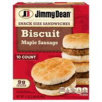 Jimmy Dean Biscuit, Maple Sausage - 10 Each 