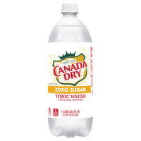 Canada Dry Tonic Water, Zero Sugar - 33.8 Fluid ounce 