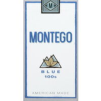 Montego Cigarettes, Class A, Blue 100s - 20 Each 