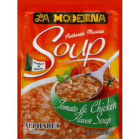 La Moderna Soup, Alphabet, Tomato & Chicken Flavor - 3 Ounce 