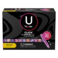 U by Kotex Tampons, Compact, Regular, Unscented