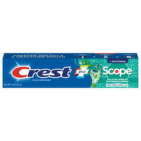 Crest Toothpaste, Fluoride, Anticavity, Minty Fresh Striped, + Whitening, Scope - 5.4 Ounce 