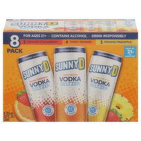 Sunny D Vodka Seltzer, Assorted, 8 Pack - 8 Each 